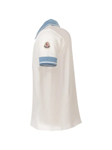 Koszulka polo dziecięca Moncler Enfant biała