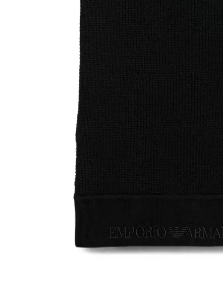 Šál Emporio Armani s autogramem černý