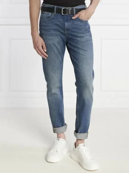 Calvin Klein Jeans Blugi TAPER albastru
