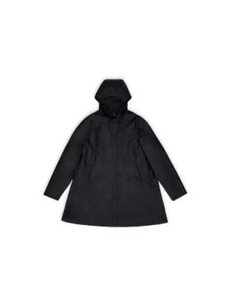 Rains kurtka przeciwdeszczowa A-line W Jacket przejściowa czarny