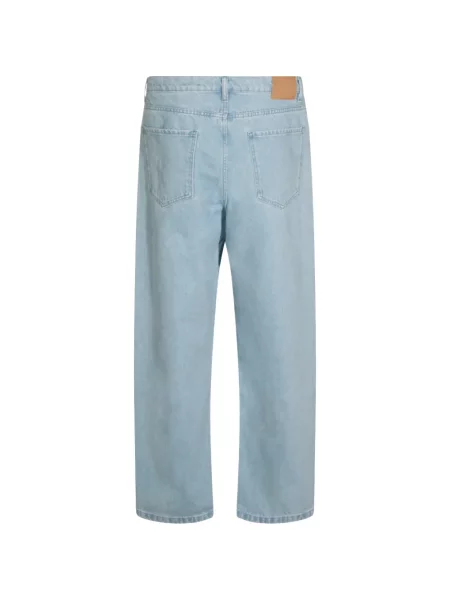 Blugi cu picior larg Maison Kitsune cu autograf albastru