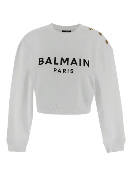 Hanorac Balmain cu imagine alb