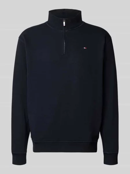 Sweter Hechter Paris z logo granatowy