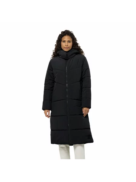 Зимова куртка Jack Wolfskin Karolinger Long Coat темно-сірий сіра
