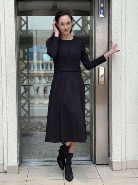 Сукня міді CAT ORANGE вовна/віскоза чорний