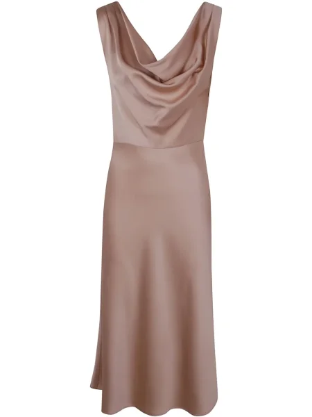 Rochie midi Blumarine din satin până la genunchi de costum roz