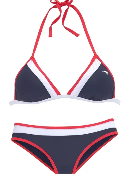 KangaROOS Bikini mornarska / rdeča bela