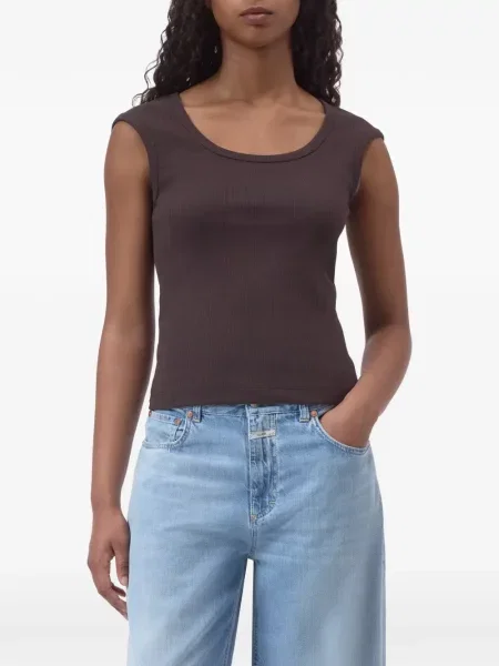 Tricou Closed maro