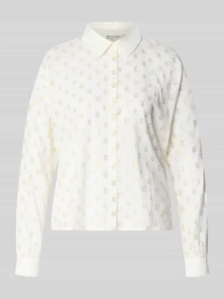 Bluzka z długim rękawem o kroju relaxed fit z mieszanki bawełny Tom Tailor Denim beżowa