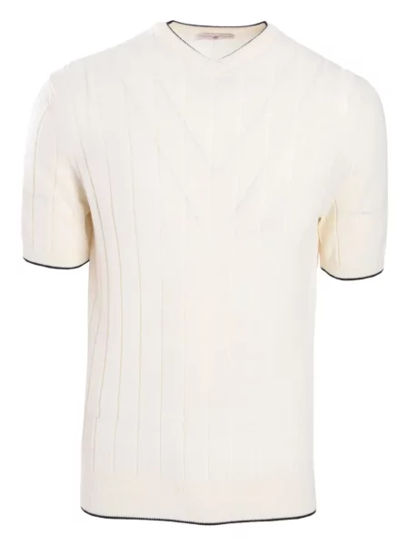 Tricou Luciano Barbera tricotate alb