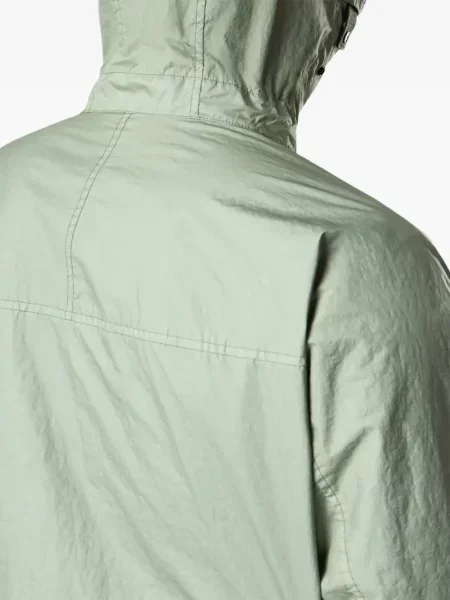 Geacă parka Stone Island cu glugă cu strasuri verde