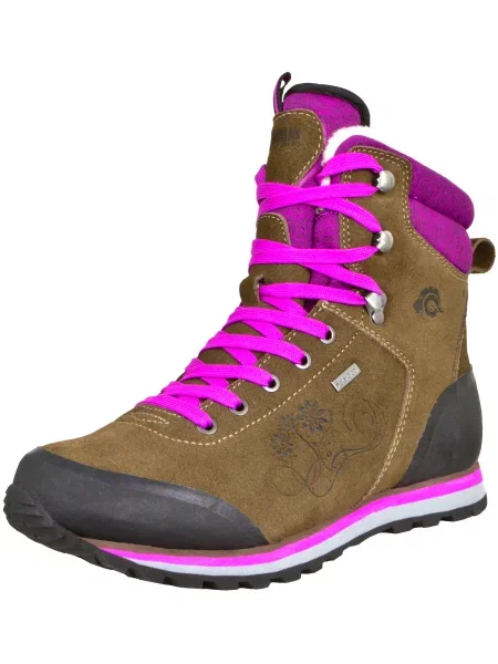 Buty trekkingowe i turystyczne wyściełane wełną brązowe