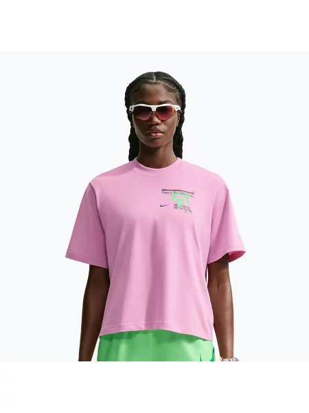Tricou de alergare pentru femei Nike Swift Dri-Fit pink rise/illusion green verde
