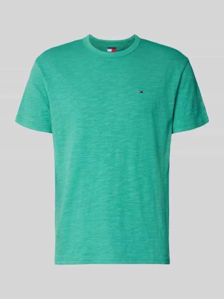 T-shirt o kroju regular fit z czystej bawełny Tommy Jeans zielona