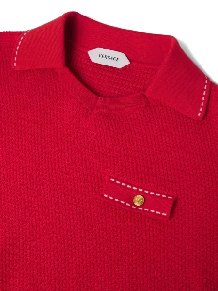Koszulka polo dziecięca Versace czerwona