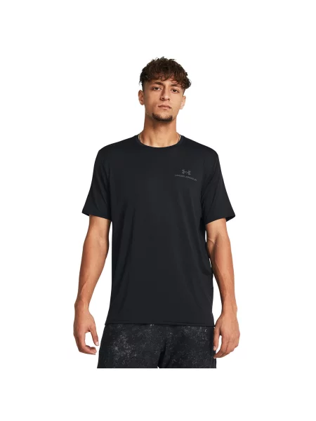 Under Armour Rush Energy pánske tréningové tričko black/black čierna