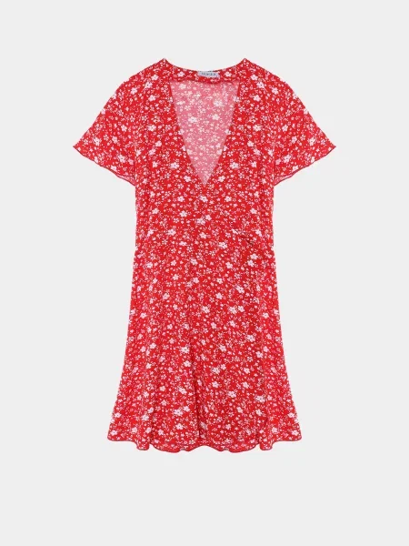 Сукня міні Braska бавовна/віскоза червоний