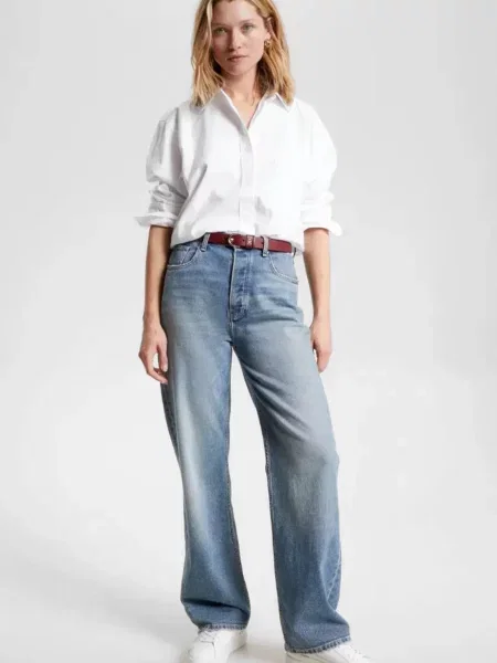 Рубашка Tommy Hilfiger из твилла белая