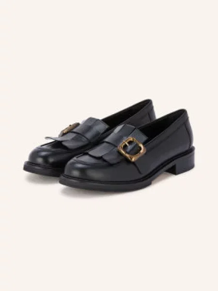 Pertini Loafersy schwarz czarne