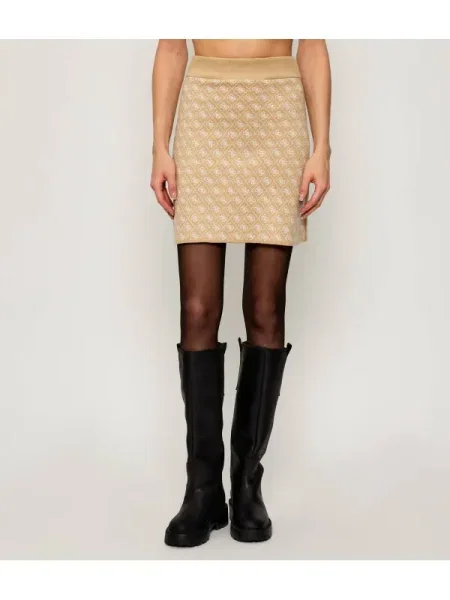 GUESS Fustă AUBREY cu adaos de lână bej