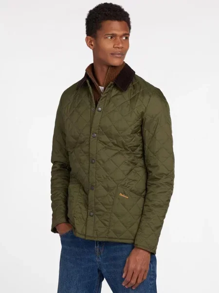 Barbour Zimný kabát Heritage Liddesdale / tmavozelená hnedá