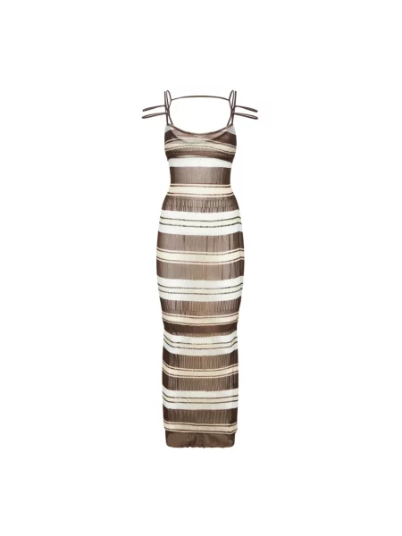 Sukienka Jacquemus brązowa