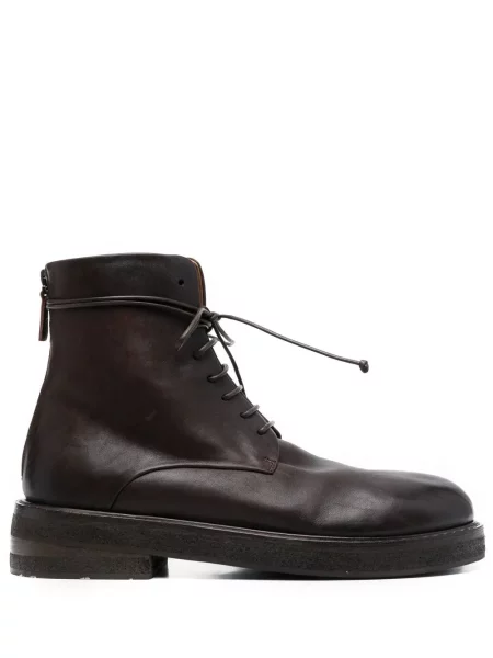 Botine Marsell cu șireturi din dantelă chunky maro