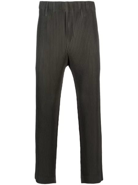 Plisuoti kelnės Homme Plissé Issey Miyake žalia