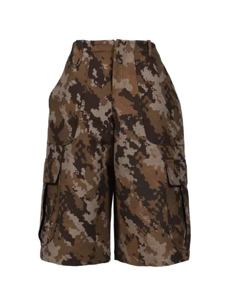 Pantaloni scurți cargo 3.paradis din jacard maro