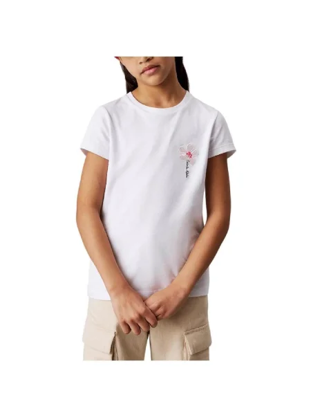 Tricou copii Calvin Klein Jeans alb