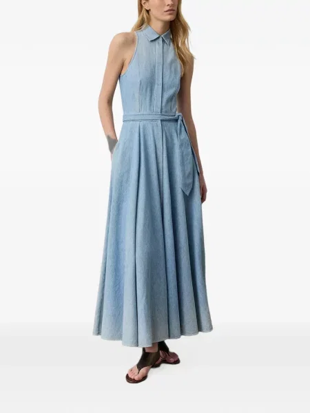Satenske rukavice Polo Ralph Lauren s vezom s vezicama smeđa