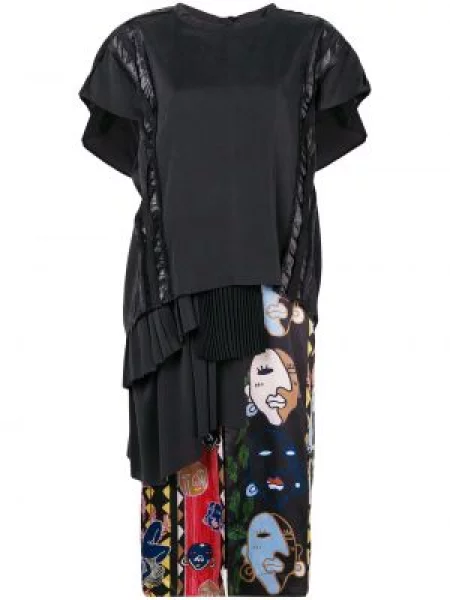 Sukienka koszulowa Carven garniturowa czarna