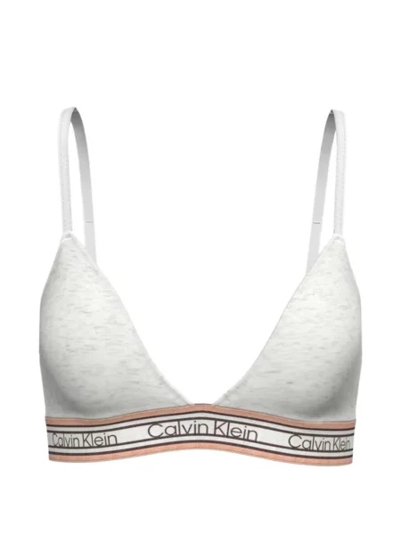 Sutien bralette Calvin Klein Underwear cu autograf gri