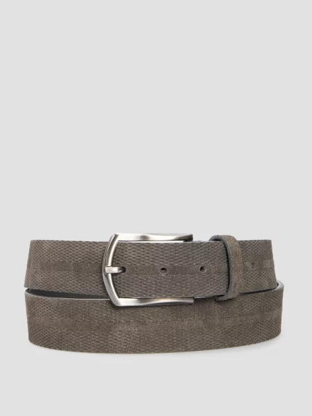 Замшевый ремень Baldinini серый