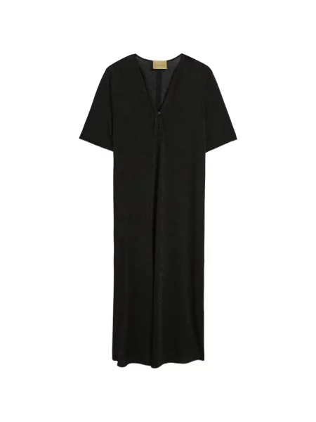 Sukienka Momoni z dekoltem w serek czarna