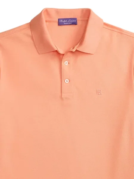 Поло тениска Ralph Lauren Purple Label бродирана виолетово