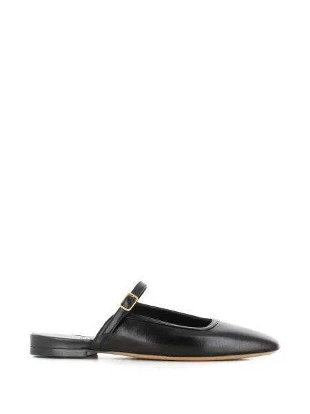 Papuci tip mules Tassinari din piele negru