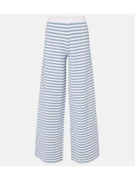 Pantaloni Max Mara cu dungi albastru