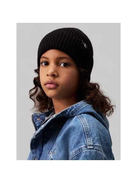 Detská čiapka Calvin Klein Jeans biela