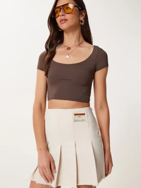 Happiness İstanbul Fustă crem