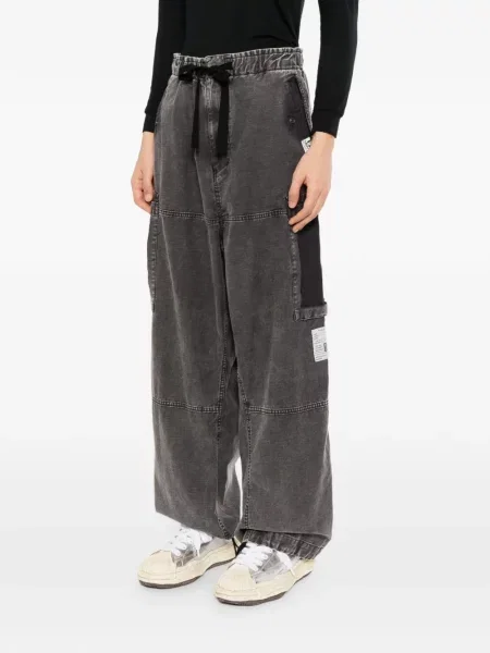 Pantaloni cargo Maison Mihara Yasuhiro din satin gri
