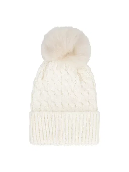 Czapka Moncler wełniana biała