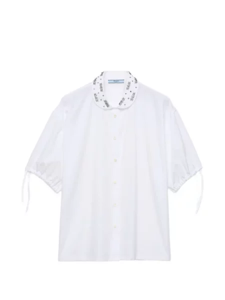 Cămașă Prada din poplin alb