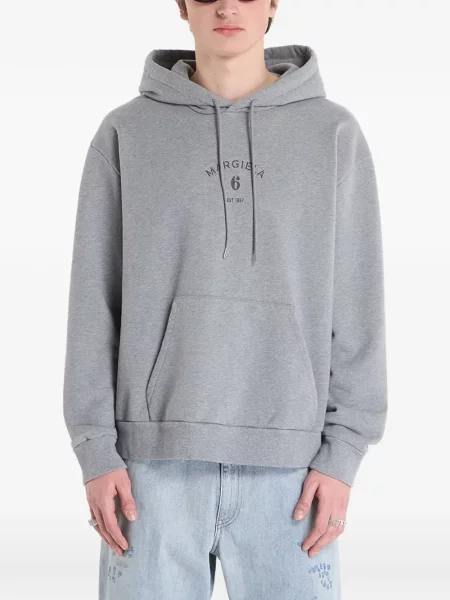 Hanorac cu glugă Mm6 Maison Margiela cu imagine gri