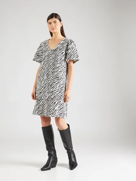 ICHI Rochie negru alb
