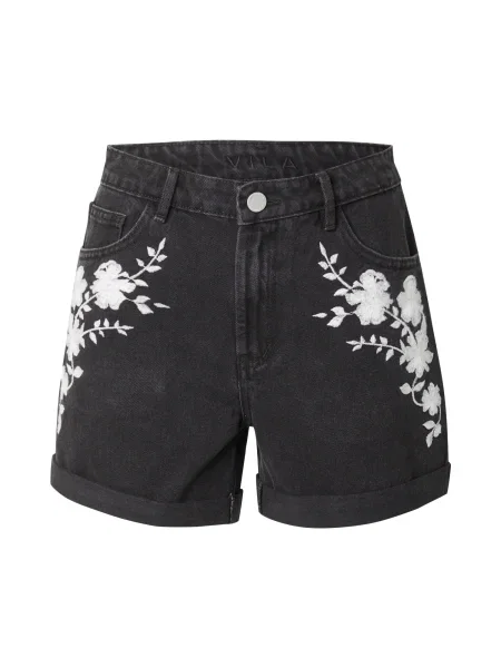 VILA Jeans VIWOODY negru denim alb