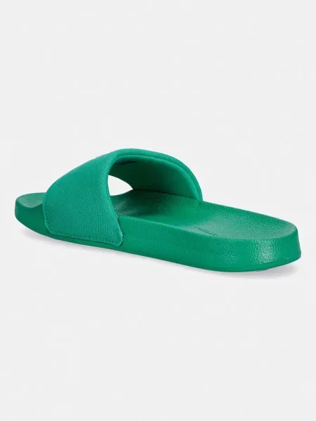 Tommy Hilfiger klapki TH SCRIPT POOL SLIDE zielone