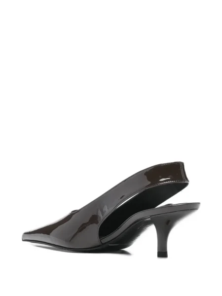 Pantofi cu toc Toteme din piele slingback maro