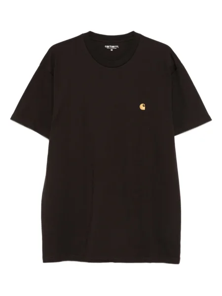 Tricou Carhartt Wip cu autograf maro