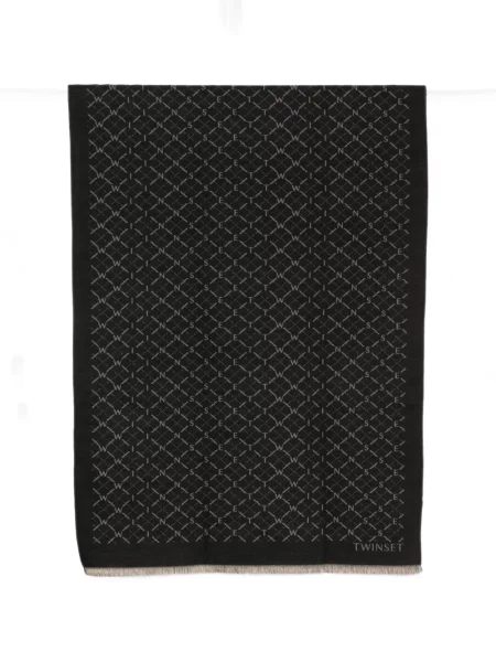 Fular Twinset cu autograf negru